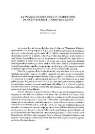La panacea de Berkeley y la traducción de Vicente Ferrer Gorraiz Beaumont / Cinta Canterla | Biblioteca Virtual Miguel de Cervantes