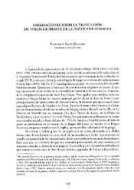 Observaciones sobre la traducciones de Tomás de Iriarte de la "Poética" de Horacio / Francisco Salas Salgado | Biblioteca Virtual Miguel de Cervantes