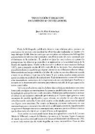 Traducción y creación en Lorenzo Mª de Villarroel / Juan Antonio Ríos Carratalá | Biblioteca Virtual Miguel de Cervantes