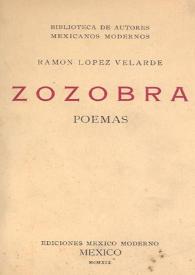Zozobra : poemas / Ramón López Velarde | Biblioteca Virtual Miguel de Cervantes
