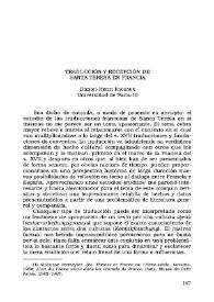 Traducción y recepción de Santa Teresa en Francia / Daniel-Henri Pageaux | Biblioteca Virtual Miguel de Cervantes