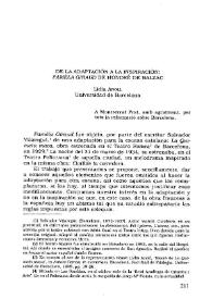 De la adaptación a la inspiración: Paméla Giraud de Honoré de Balzac / Lídia Anoll | Biblioteca Virtual Miguel de Cervantes