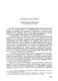 La traducción poética / Alberto Álvarez Sanagustín | Biblioteca Virtual Miguel de Cervantes