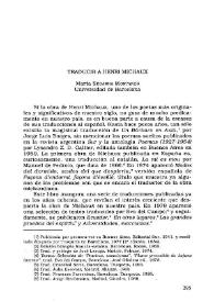 Traducir a Henri Michaux / Marta Segarra Montaner | Biblioteca Virtual Miguel de Cervantes