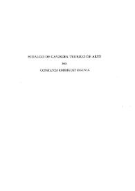 Hidalgo de Caviedes. Teórico de arte / Constanza Rodríguez Segovia | Biblioteca Virtual Miguel de Cervantes