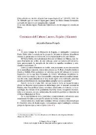 Cerámicas del Cabezo Lucero, Rojales (Alicante) / Alejandro Ramos Folqués | Biblioteca Virtual Miguel de Cervantes