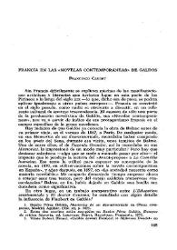Francia en las "Novelas contemporáneas" de Galdós / Francisco Caudet | Biblioteca Virtual Miguel de Cervantes