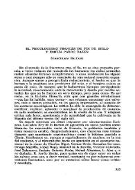 El psicologismo francés de fin de siglo y Emilia Pardo Bazán / Inmaculada Ballano | Biblioteca Virtual Miguel de Cervantes