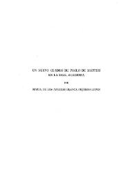 Un nuevo cuadro de Paolo de Matteis en la Real Academia / María de los Ágeles Blanca Piquero López | Biblioteca Virtual Miguel de Cervantes