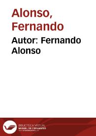 Autor: Fernando Alonso | Biblioteca Virtual Miguel de Cervantes
