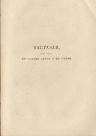 Más información sobre Baltasar : drama oriental en cuatro actos y en verso / Gertrudis Gómez de Avellaneda