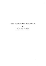 Busto de Su Santidad Juan Pablo II / Juan de Ávalos | Biblioteca Virtual Miguel de Cervantes