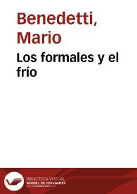 Los formales y el frío / Mario Benedetti | Biblioteca Virtual Miguel de Cervantes