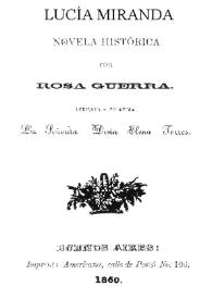 Lucía Miranda / por Rosa Guerra | Biblioteca Virtual Miguel de Cervantes