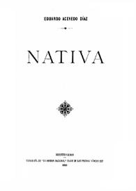 Nativa / Eduardo Acevedo Díaz | Biblioteca Virtual Miguel de Cervantes
