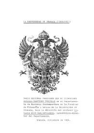 La Universidad de Granada : 1900-1931 / Antonio Martínez Trujillo | Biblioteca Virtual Miguel de Cervantes