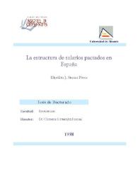 La estructura de salarios pactados en España / Hipólito J. Simón Pérez | Biblioteca Virtual Miguel de Cervantes