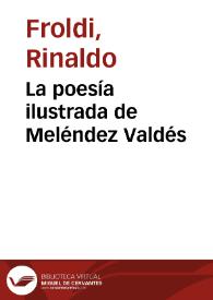 La poesía ilustrada de Meléndez Valdés / Rinaldo Froldi | Biblioteca Virtual Miguel de Cervantes