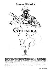 Guitarra / Ricardo Güiraldes | Biblioteca Virtual Miguel de Cervantes