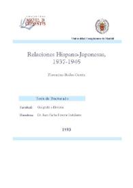Relaciones Hispano - Japonesas, 1937-1945 / Florentino Rodao García | Biblioteca Virtual Miguel de Cervantes