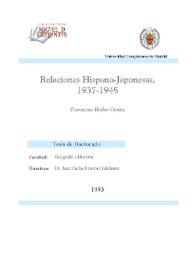 Relaciones Hispano - Japonesas, 1937-1945 / Florentino Rodao García | Biblioteca Virtual Miguel de Cervantes