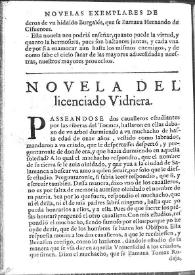 Novela del licenciado Vidriera / Miguel de Cervantes Saavedra;  edición publicada por Rodolfo Schevill y Adolfo Bonilla | Biblioteca Virtual Miguel de Cervantes