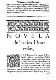 Las dos donzellas / Miguel de Ceruantes Saauedra | Biblioteca Virtual Miguel de Cervantes
