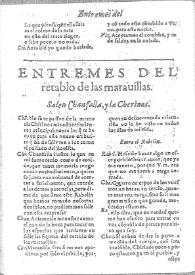 El retablo de las marauillas / por Miguel de Ceruantes Saauedra ... | Biblioteca Virtual Miguel de Cervantes