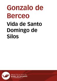 Vida de Santo Domingo de Silos / Gonzalo de Berceo | Biblioteca Virtual Miguel de Cervantes
