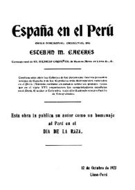 España en el Perú / Esteban M. Cáceres | Biblioteca Virtual Miguel de Cervantes