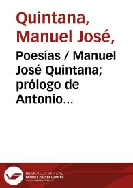 Poesías / Manuel José Quintana; prólogo de Antonio Ferrer del Río | Biblioteca Virtual Miguel de Cervantes