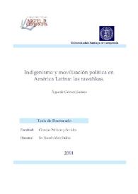 Indigenismo y movilización política en América Latina: los tawahkas / Águeda Gómez Suárez | Biblioteca Virtual Miguel de Cervantes