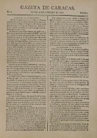 Gazeta de Caracas | Biblioteca Virtual Miguel de Cervantes