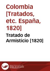 Tratado de Armisticio [1820] | Biblioteca Virtual Miguel de Cervantes