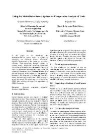 Using the MatchDetectReveal System for Comparative Analysis of Texts / Arkady Zaslavsky, Krisztián Monostori, and Alejandro Bia | Biblioteca Virtual Miguel de Cervantes