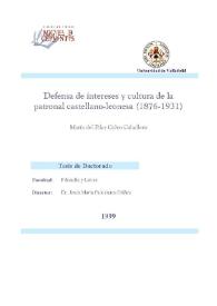 Defensa de intereses y cultura de la patronal castellano-leonesa (1876-1931) / M.ª del Pilar Calvo Caballero | Biblioteca Virtual Miguel de Cervantes