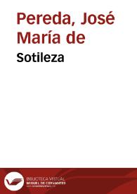 Sotileza / José María de Pereda | Biblioteca Virtual Miguel de Cervantes