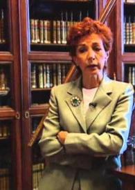 Encuadernaciones de los fondos de la Real Biblioteca / interviene María Luisa López-Vidriero, directora de la Real Biblioteca | Biblioteca Virtual Miguel de Cervantes