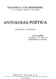 Antología poética / Francisco Luis Bernárdez | Biblioteca Virtual Miguel de Cervantes