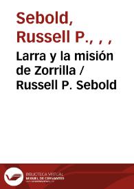 Larra y la misión de Zorrilla / Russell P. Sebold | Biblioteca Virtual Miguel de Cervantes