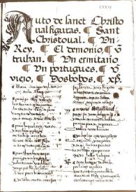 Auto de Sanct Cristóbal | Biblioteca Virtual Miguel de Cervantes
