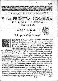 El verdadero amante : comedia / Lope de Vega | Biblioteca Virtual Miguel de Cervantes