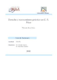 Derecho y razonamiento práctico en C.S. Nino / Victoria Roca Pérez | Biblioteca Virtual Miguel de Cervantes