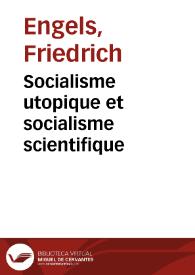 Socialisme utopique et socialisme scientifique / Friedrich Engels | Biblioteca Virtual Miguel de Cervantes
