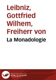 La Monadologie / Gottfried Wilhelm Leibnitz | Biblioteca Virtual Miguel de Cervantes