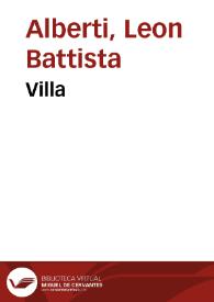 Villa / Leon Battista Alberti | Biblioteca Virtual Miguel de Cervantes