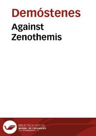 Against Zenothemis / Demosthenes | Biblioteca Virtual Miguel de Cervantes