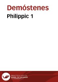 Philippic 1 / Demosthenes | Biblioteca Virtual Miguel de Cervantes