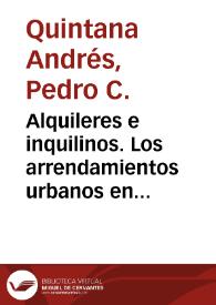 Alquileres e inquilinos. Los arrendamientos urbanos en Las Palmas entre 1600-1660 / Pedro Quintana Andrés | Biblioteca Virtual Miguel de Cervantes