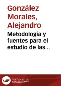 Metodología y fuentes para el estudio de las estructuras agrarias en Canarias / Alejandro González Morales | Biblioteca Virtual Miguel de Cervantes